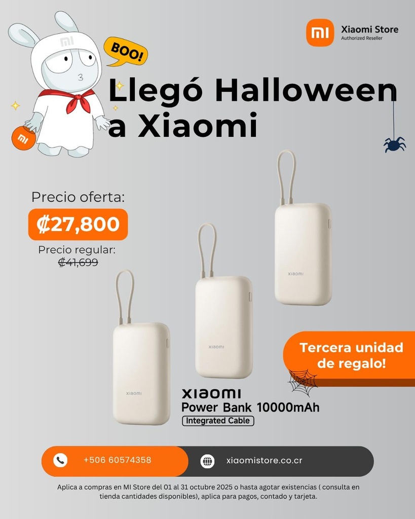 3X2 XIAOMI POWER BANK 10000mAh Int. Cable