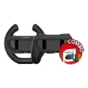 Combo Empuñadura y Volante de Control Dobe Nintendo Switch 2 4-Pack Negro TNS-5109 + Base de Carga Dobe para Joy-Con Nintendo Switch Negra TNS-19183