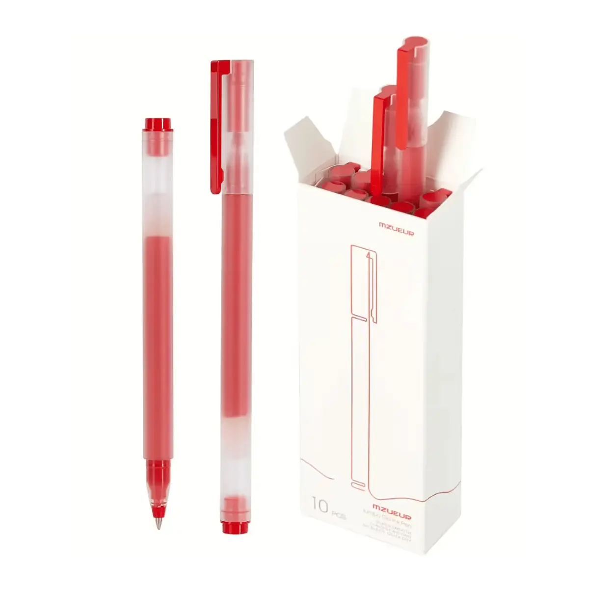 High-capacity Gel Pen (10-Pack) Red