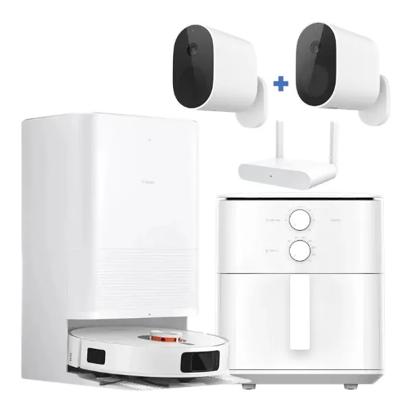 Xiaomi Robot Vacuum X20 Pro US + Mi Wireless Outdoor Set + Camaras + Xiaomi Air Fryer Essential 6L
