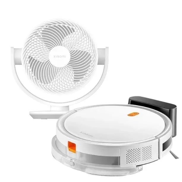 Xiaomi Robot Vacuum 5 US + Xiaomi Smart Desktop Air Circulation Fan White