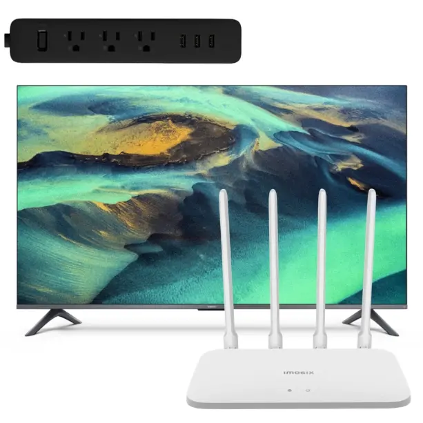 Xiaomi TV A Pro 65 2026 Black + Xiaomi Router AC1200 US + Xiaomi Mi Power Strip 3A