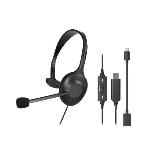 Headset Audio Technica ATH-101 Alámbricos USB Negros ATH-101USB