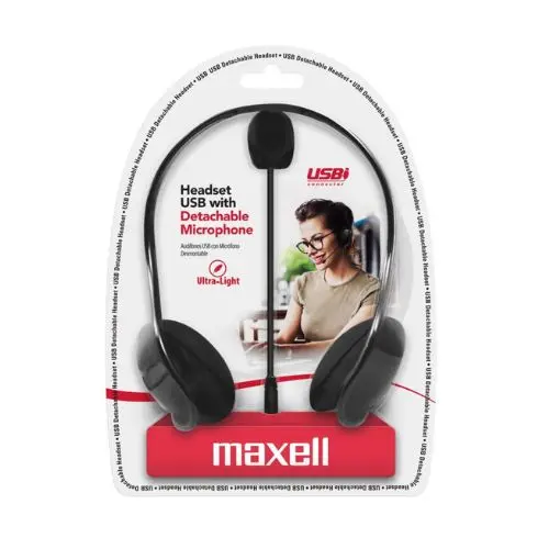 Headset Maxell H-MIC Alámbrico Negro 346173