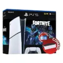 Combo Consola PlayStation 5 Slim 1TB - Fortnite - Formato Digital + Base de Carga DOBE para Controles PlayStation 5 DualSense Blanca TP5-0521