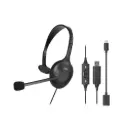 Headset Audio Technica ATH-101 Alámbricos USB Negros ATH-101USB